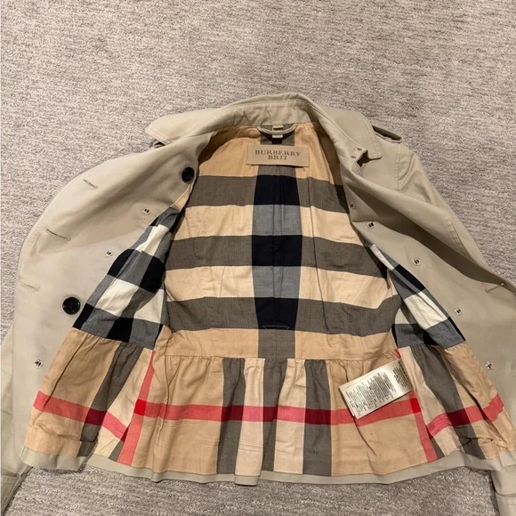 Burberry Brit Women's Beige Double-Breasted Trench Coat - Picture 8 of 10